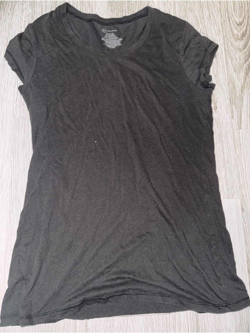 Women's Black Crewneck Short Sleeve Top - No Boundaries